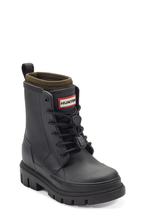 Hunter Kids' Stamp Waterproof Lace-up Rain Boot In Multi