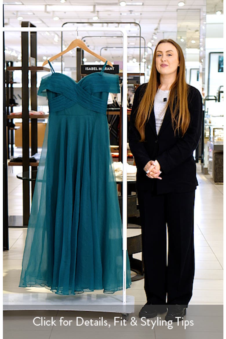 Off-the-Shoulder Tulle Gown video