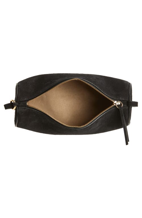 Reformation Simona Suede Cylinder Shoulder Bag In Black Suede