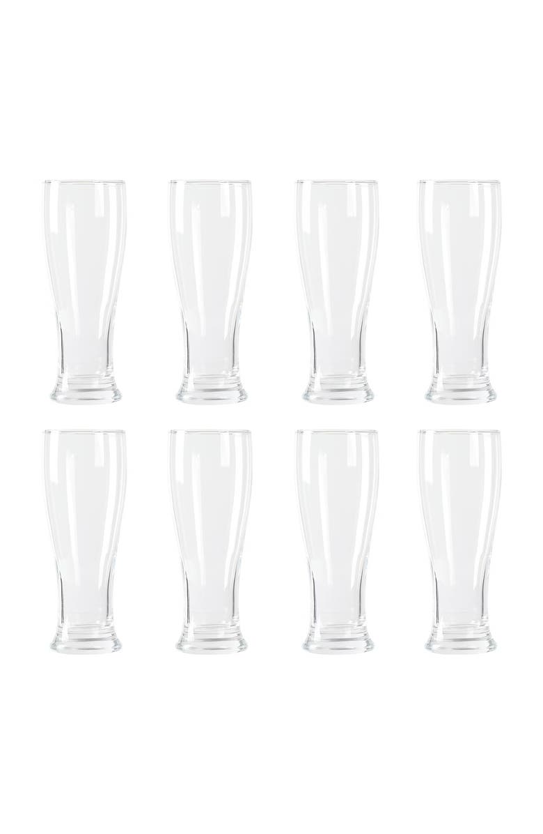 Gibson Home Callum 8 Piece 15.6 Ounce Tall Pub Glass Set in Clear, Alternate, color, Clear