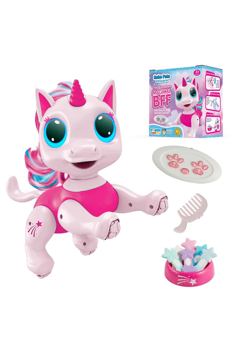 Power Your Fun Unicorn Robo Pets STEM Robot Toy, Main, color, Pink