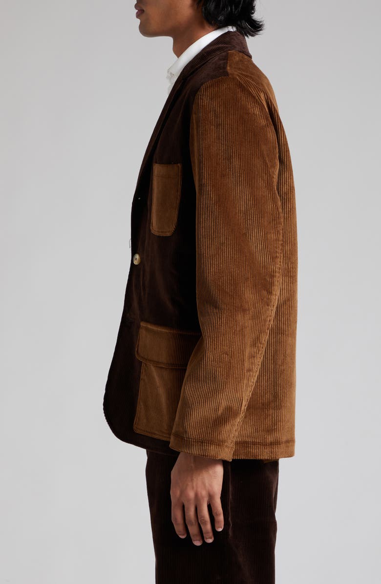 De Bonne Facture Colorblock Cotton Corduroy Jacket, Alternate, color,