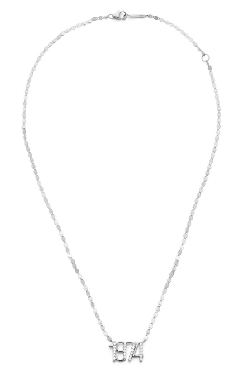 LANA Diamond 4 Number Pendant Necklace, Main, color, 