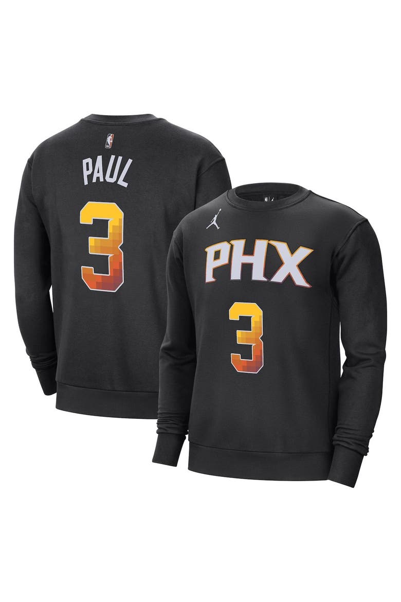 Men's Jordan Brand Chris Paul Black Phoenix Suns Statement Name & Number Pullover Sweatshirt, Main, color, Black