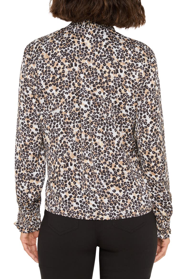 Little Leopard Long Sleeve Top, Alternate, color, NEUTRAL MULTI