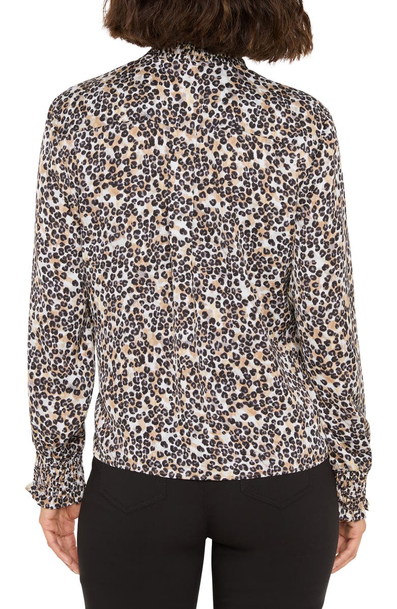 NIC+ZOE Little Leopard Long Sleeve Top, Alternate, color, Neutral Multi