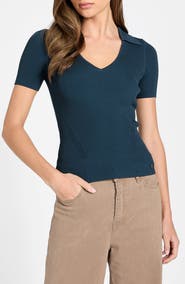 GUESS Stella Rib Polo Sweater