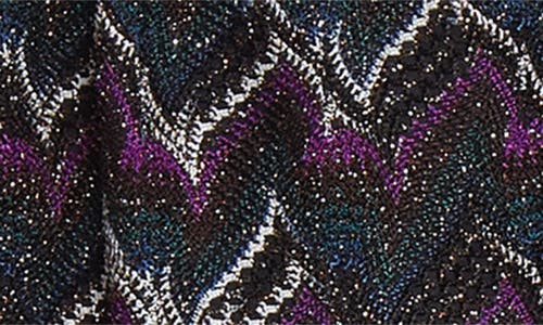 Missoni Chevron Stripe Metallic Knit Pants In Multi