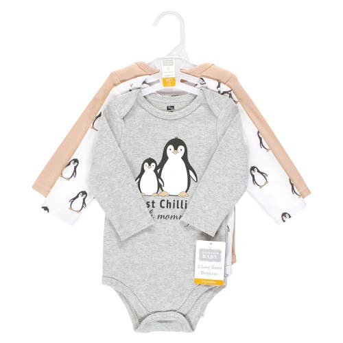 Hudson Baby Essential Long-sleeve Cotton Bodysuit Triple Set