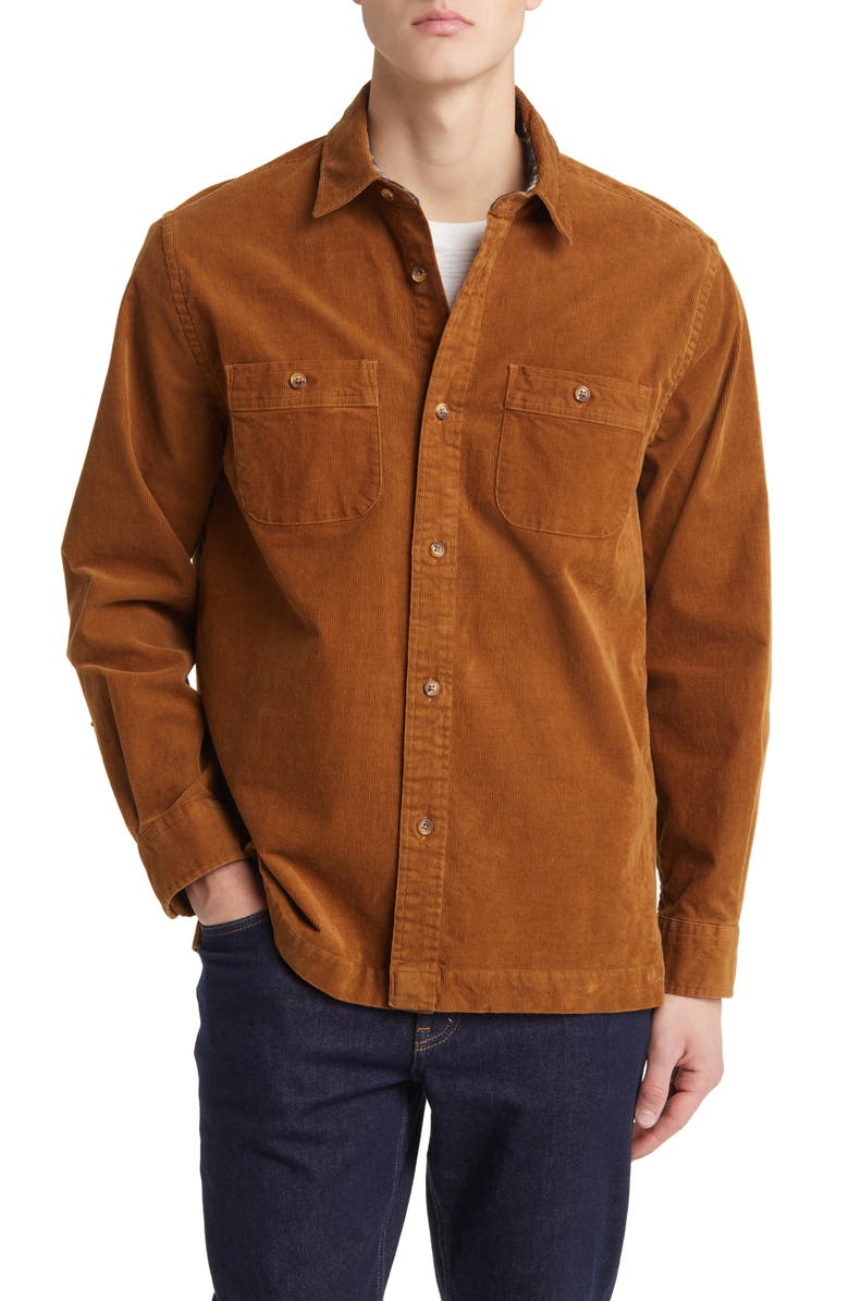 Brooks Brothers Corduroy Shirt Jacket, Alternate, color, 