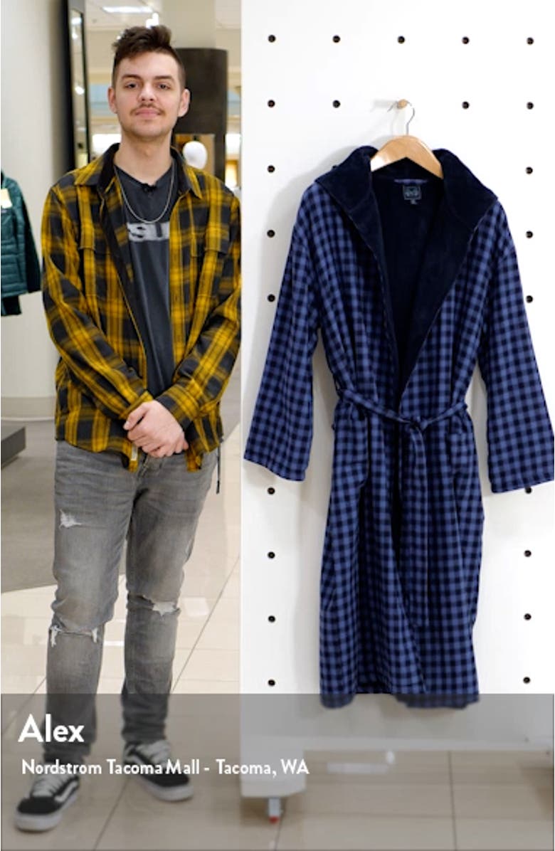 Plush Flannel Hooded Robe, sales video thumbnail