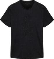 John Varvatos Rose Vine Embroidered Linen T-Shirt
