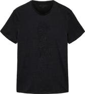 John Varvatos Rose Vine Embroidered Linen T-Shirt
