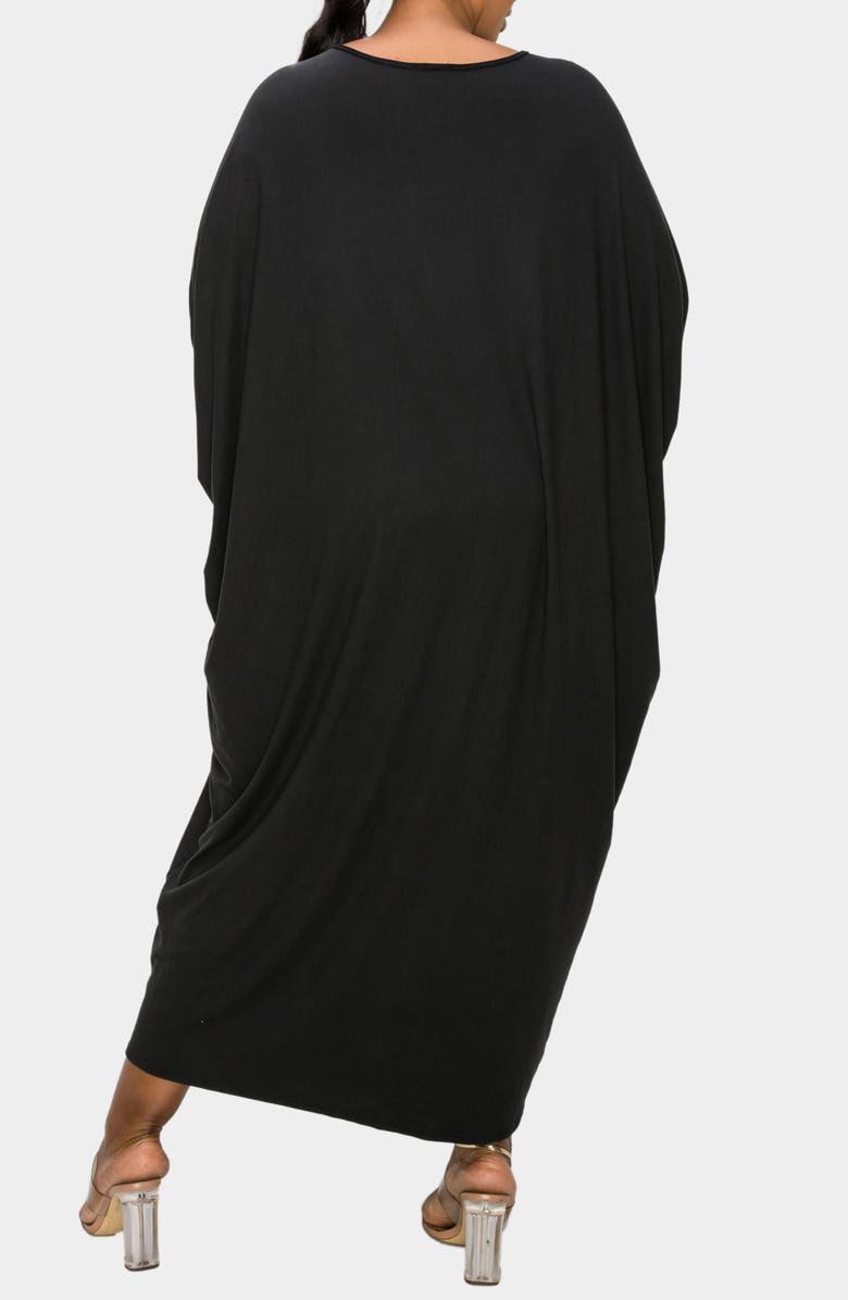 L I V D Sasha Knit Kaftan Dress, Alternate, color, Black