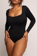 Popilush Shapewear Contour Long Sleeve Square Neck Bodysuit