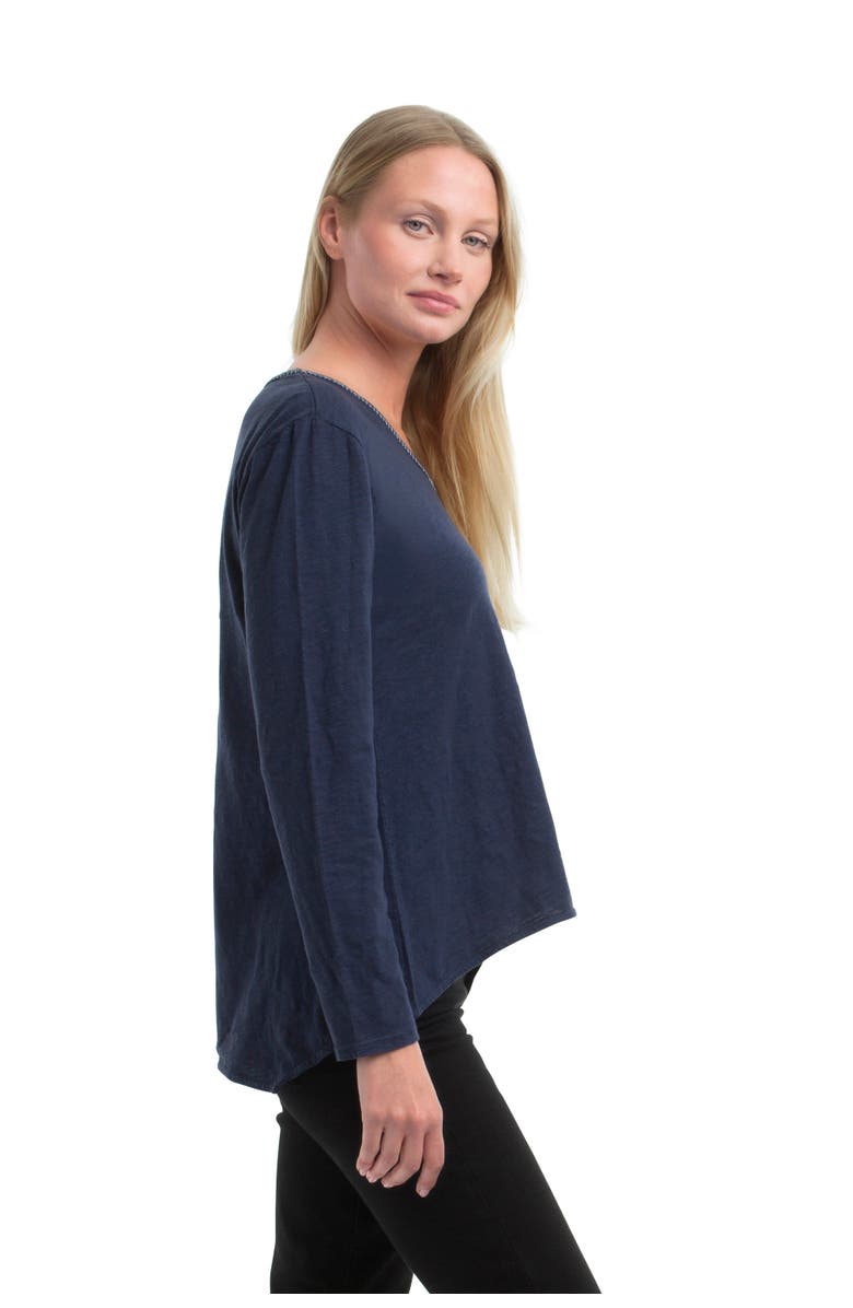 WILT Clothing Metallic Thread V-Neck, Alternate, color, 