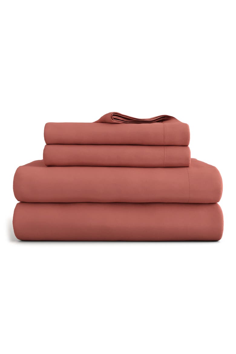 Solid Sheet 4-Piece Set, Alternate, color, CLAY