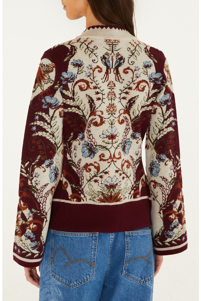 Millena Cardigan, Alternate, color, MILLENA BURGUNDY