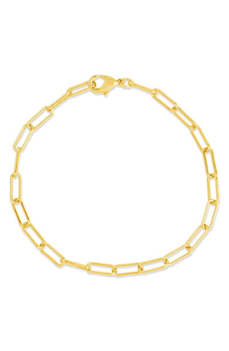 Sterling Forever Sylvie Chain Bracelet, Main, color, Gold