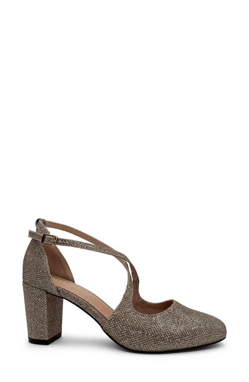 Chelsea Crew Oren Crossover Pump In Gold Glitter Pu