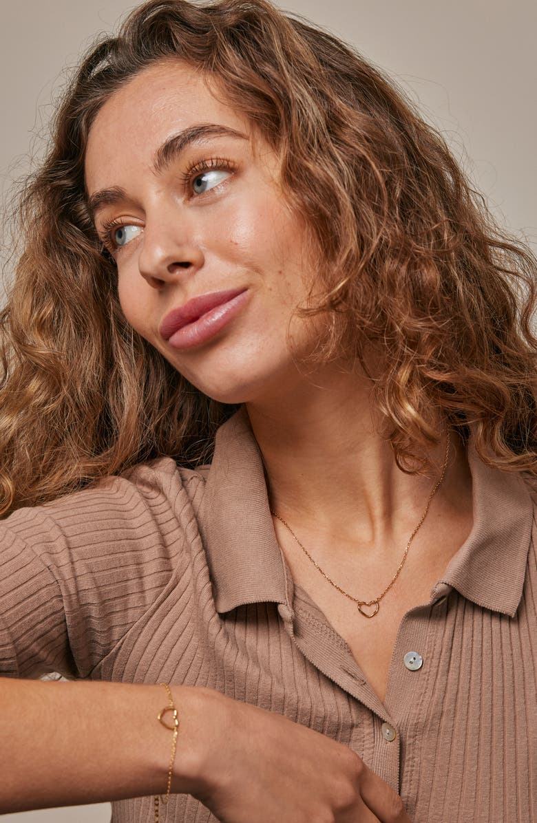 ENAMEL Copenhagen Organic Heart Necklace, Alternate, color, Gold