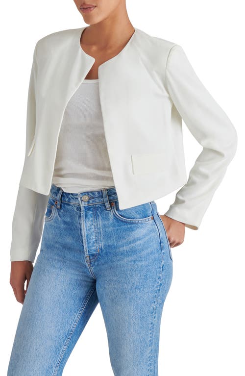 Steve Madden Serene Crop Blazer In White