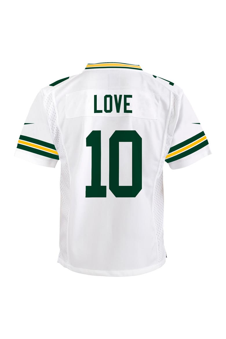 Youth Nike Jordan Love White Green Bay Packers Game Jersey, Alternate, color, White
