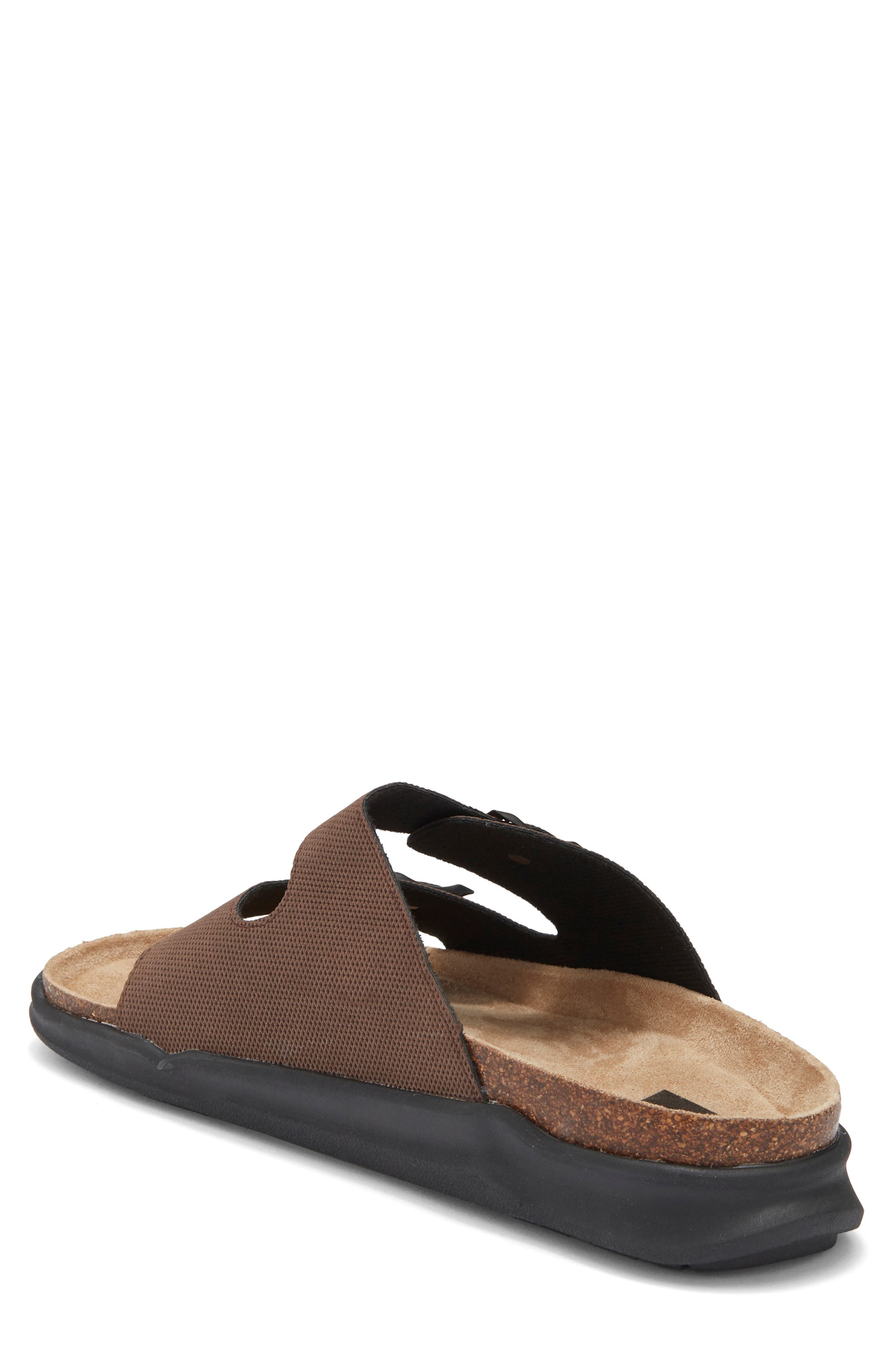 Deck Double Strap Slide Sandal, Alternate, color, DARK BROWN/ TAN/ BLACK