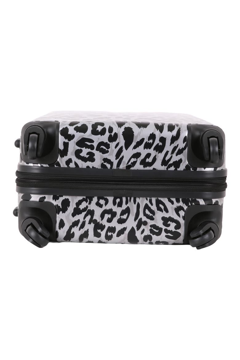 Designer Art 20-Inch Leopard Hardside Spinner Suitcase, Alternate, color, WINTER LEOPARD