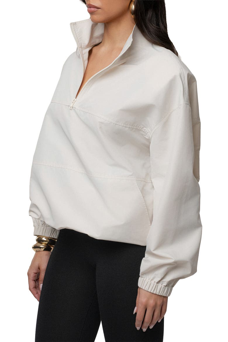 Oversized Funnel Jacket, Alternate, color, Ivory