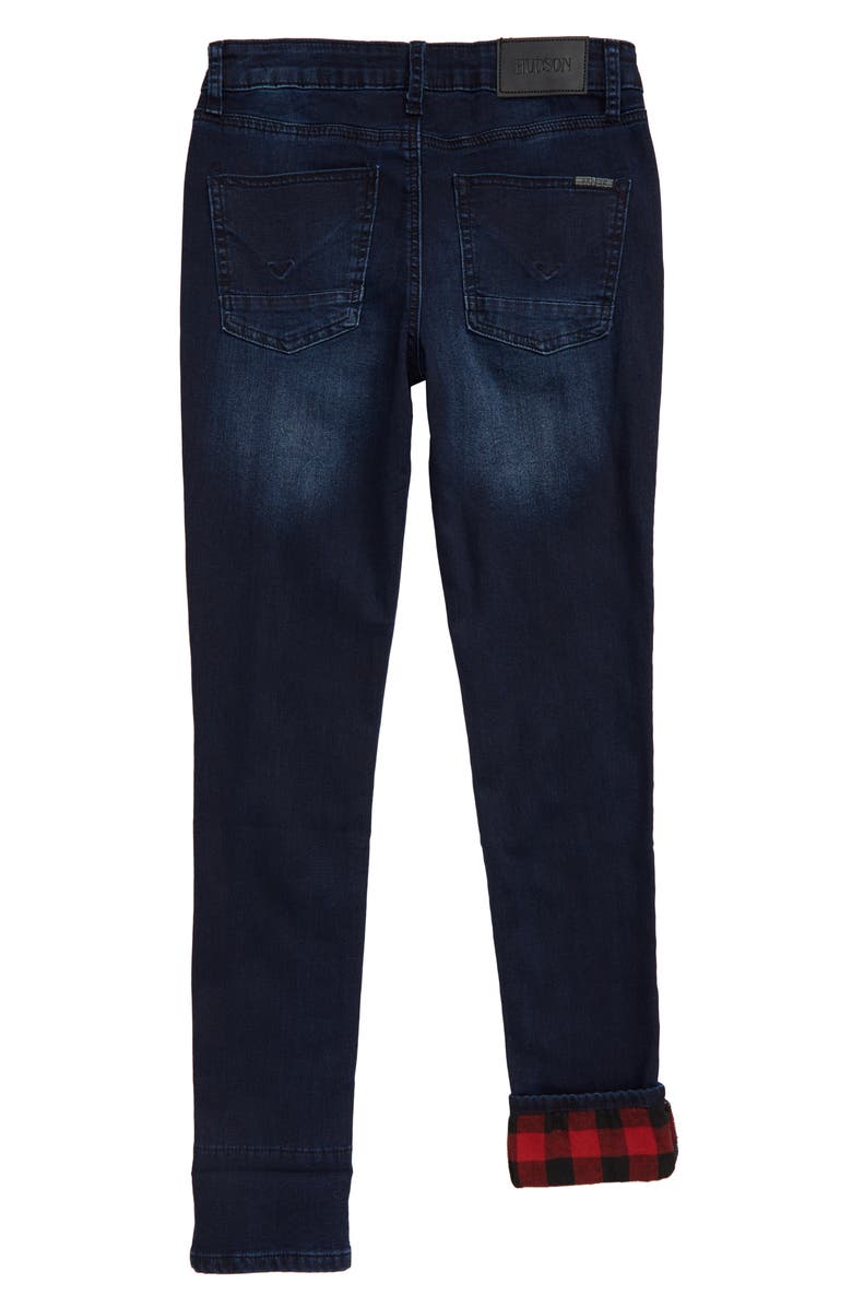 Hudson Jeans Flannel Skinny Jeans, Alternate, color,