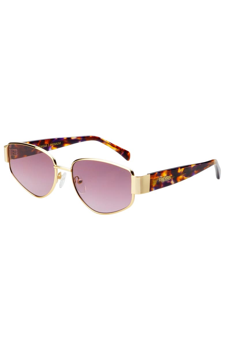 FREYRS Eyewear Delilah Cat Eye Sunglasses, Alternate, color, Gold / Lavender