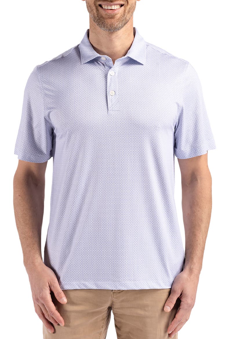 Pike Diamond Dot Print Polo, Main, color, HYACINTH