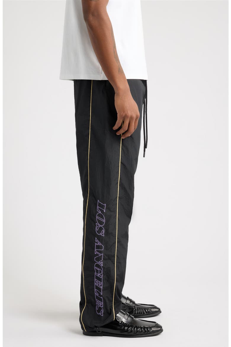 Lakers 90s Relaxed Track Pants, Alternate, color, BLACK