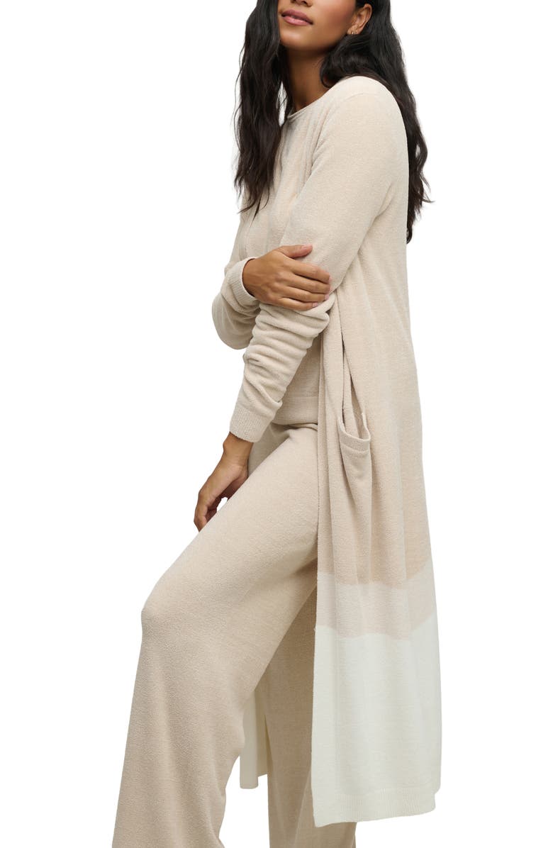 Barefoot Dreams<sup>®</sup> CozyChic<sup>®</sup> Ultra Lite<sup>®</sup> Wavy Colorblock Long Cardigan, Alternate, color, 