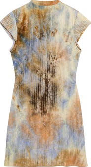 Desigual Abstract Print Funnel Neck Dress