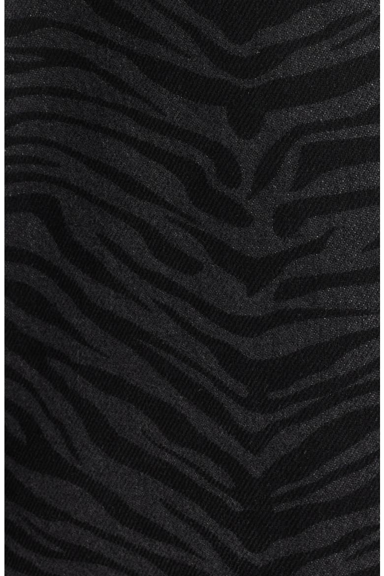 Viola Zebra Print High Waist Baggy Jeans, Alternate, color, ZEBRA BLACK WASH