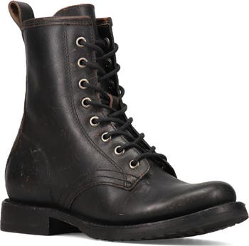 MINT FRYE Veronica Lace Up buy Hiking, Combat Womens Black Leather Boots 9.5 B.