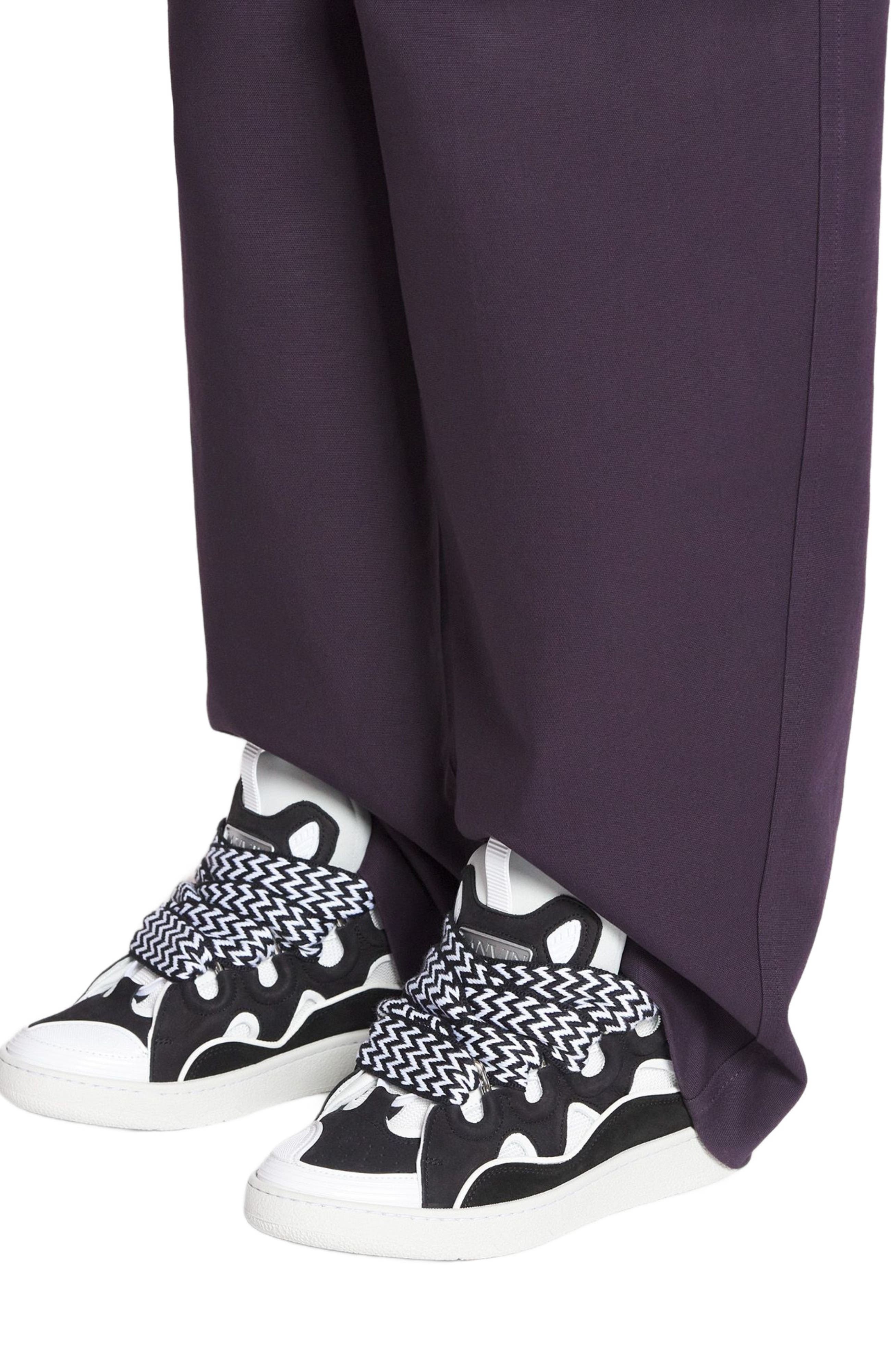 Lanvin LEATHER CURB SNEAKERS, Alternate, color, 