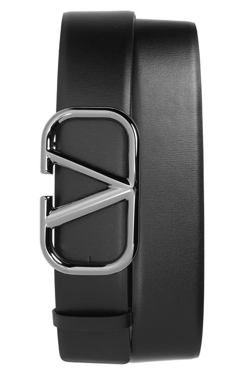 VLOGO Buckle Leather Belt