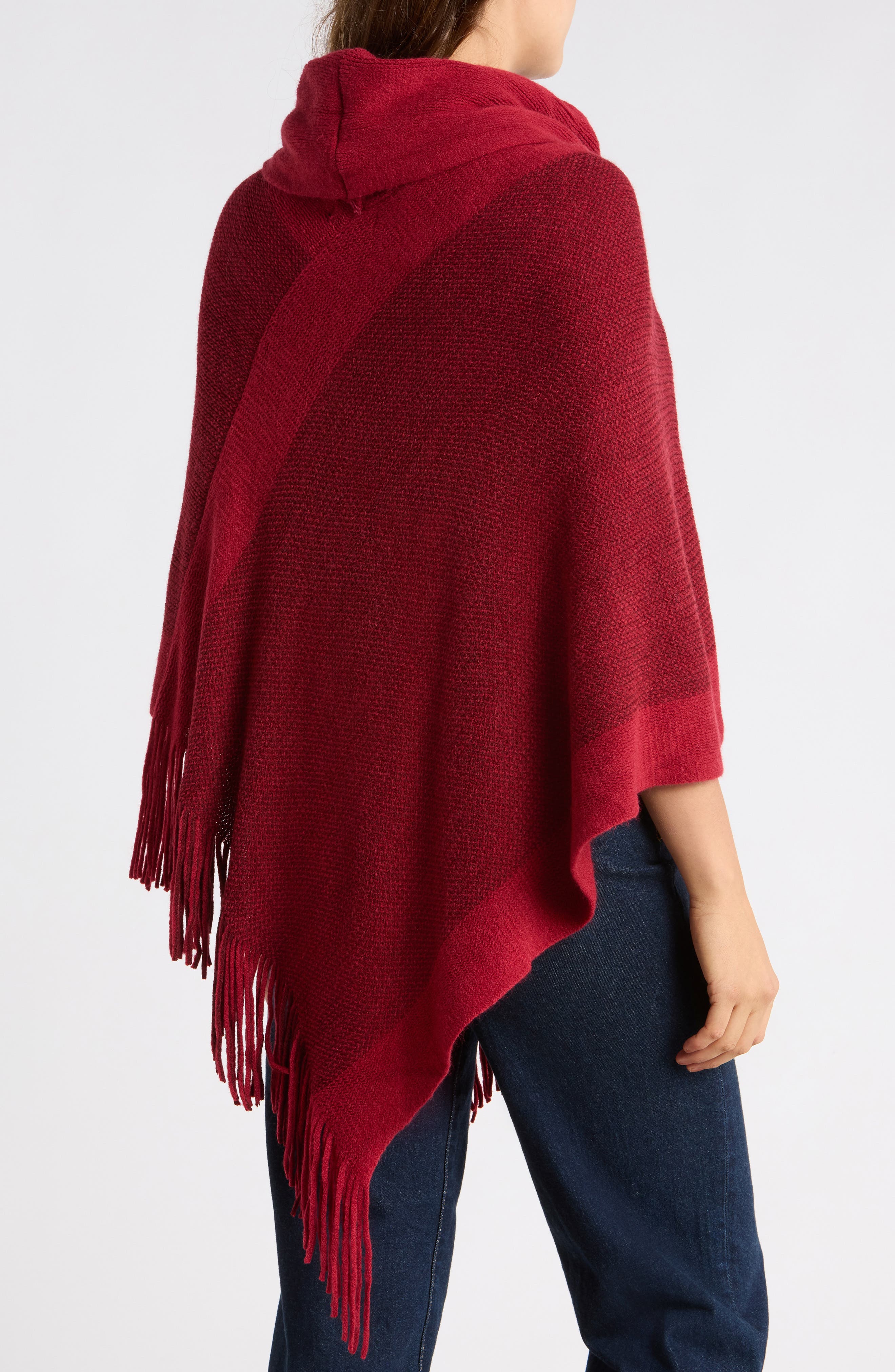 Cowl Neck Knit Poncho