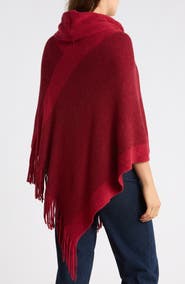 Nanette Lepore Cowl Neck Knit Poncho