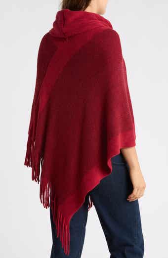 Cowl Neck Knit Poncho