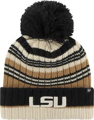 '47 Women's '47 Khaki LSU Tigers Barista Cuffed Knit Hat with Pom