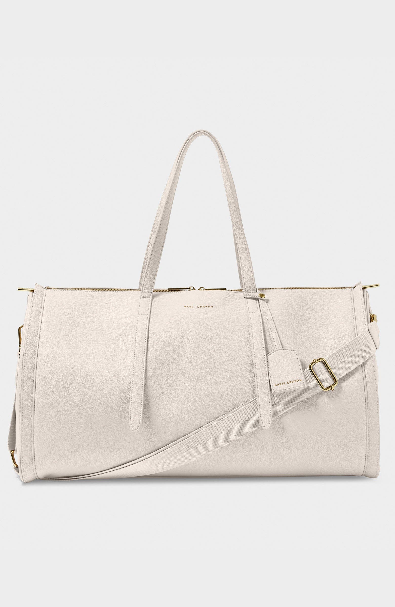 Katie Loxton Fold Out Garment Weekend bag, Main, color, Off White
