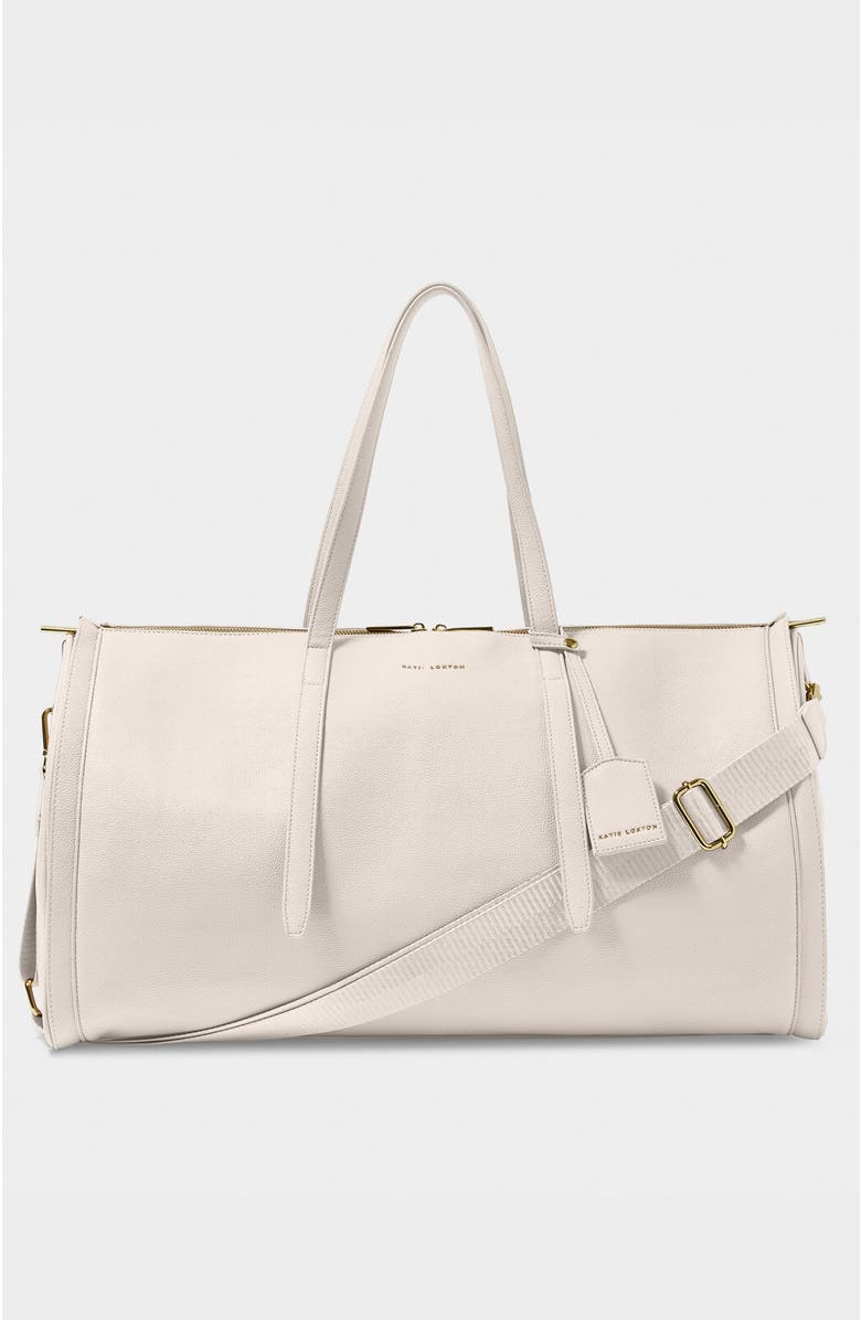 Katie Loxton Fold Out Garment Weekend bag, Main, color, Off White