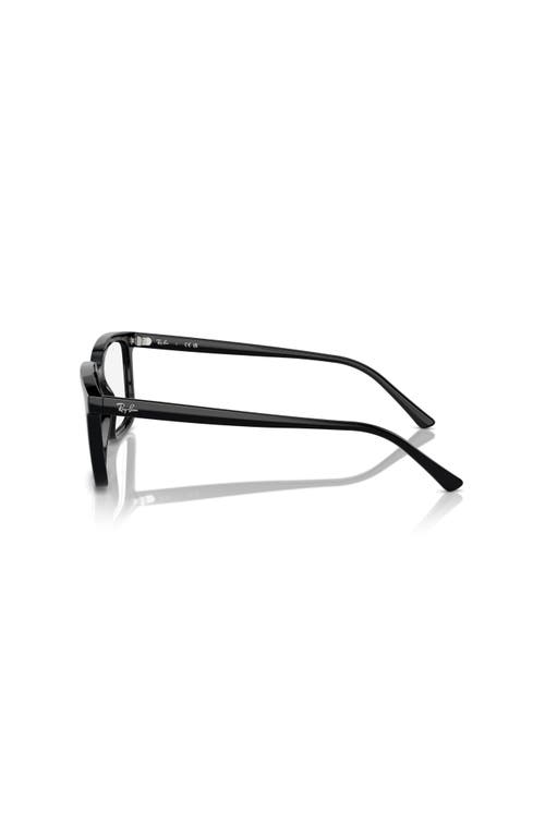 Ray Ban Ray-ban 54mm Rectangle Optical Glasses In Black