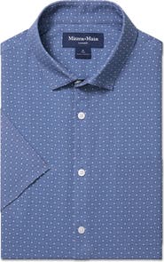 Mizzen+Main Leeward Trim Fit Short Sleeve Performance Button-Up Shirt