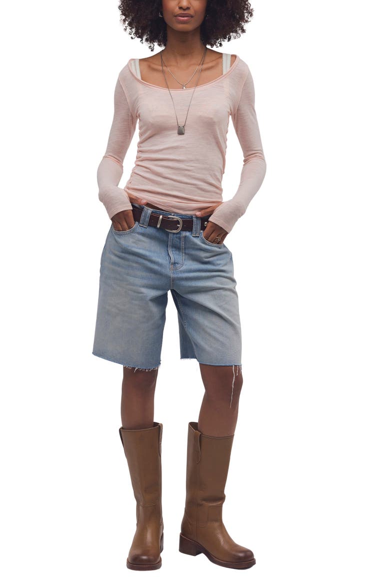 Siren Long Sleeve Top, Alternate, color, BLUSHING PEONY