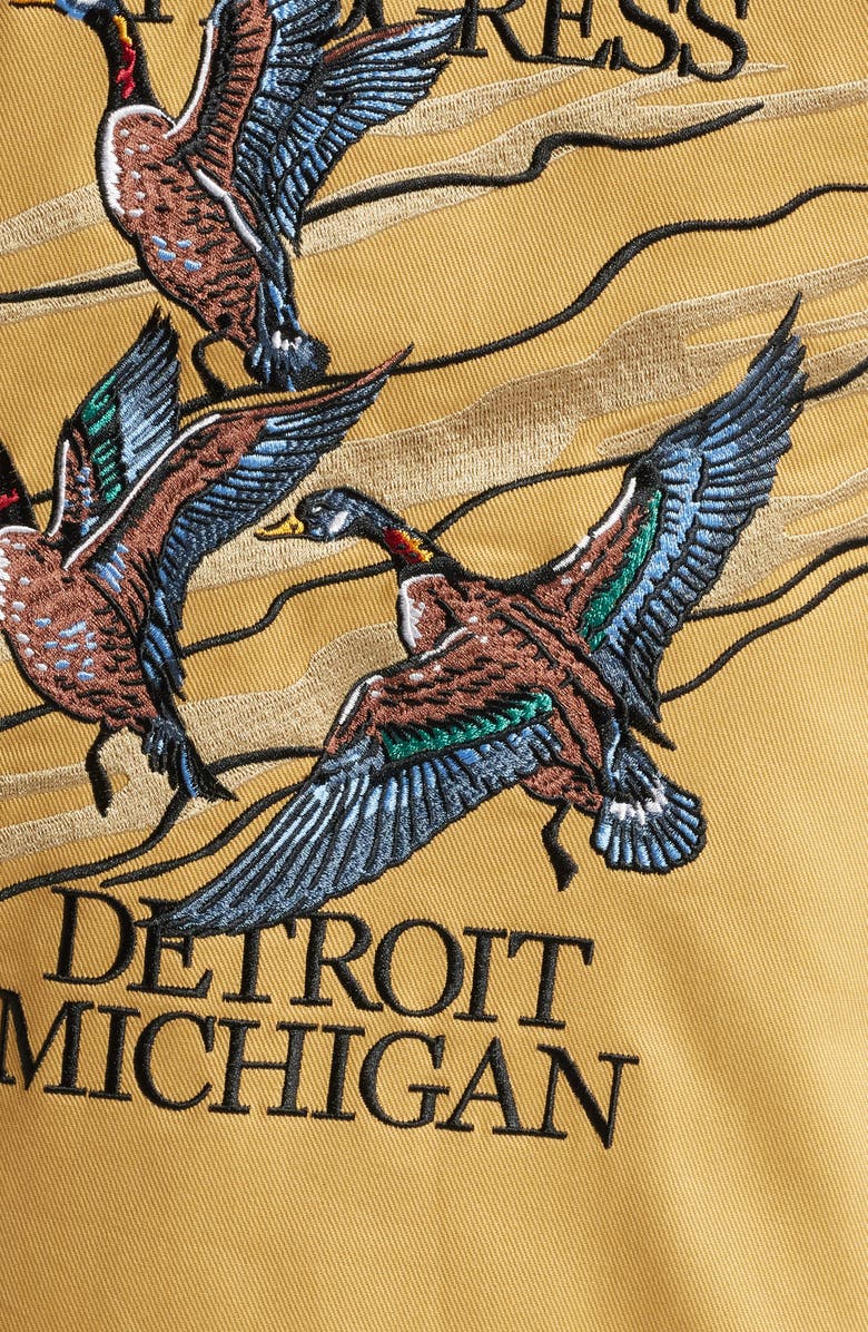 Carhartt Work In Progress Ducks Embroidered Cotton Twill Chore Jacket, Alternate, color,